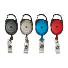 Load image into Gallery viewer, Advantus Retractable Carabiner-Style Badge Reel with Badge Strap, Assorted Colors, 20/PK