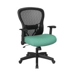 Office Star Space Seating 529 Series Deluxe Ergonomic Mesh Mid-Back Chair, Jade