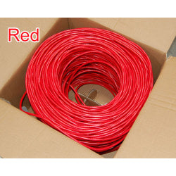 Bytecc Category 6 Bulk Cable, 1000 Feet - 1000 ft Category 6 Network Cable for Network Device - Bare Wire - Bare Wire - Shielding - Red