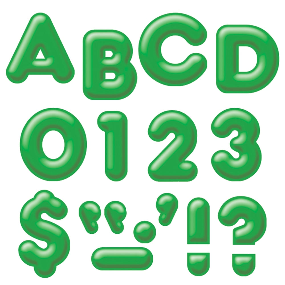 TREND Ready Letters, 3-D, 4in, Green, Pre-K - Grade 12, Pack Of 71