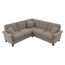 Load image into Gallery viewer, Bush Furniture Coventry 87inW L-Shaped Sectional Couch, Tan, Standard Delivery