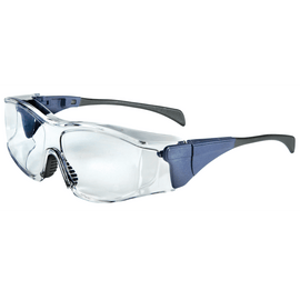 Ambient OTG Eyewear, Clear Polycarbonate Hard Coat Lenses, Large Blue Frame