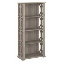 Load image into Gallery viewer, Bush Business Furniture Homestead 67inH 4-Shelf Farmhouse Bookcase, Driftwood Gray, Standard Delivery