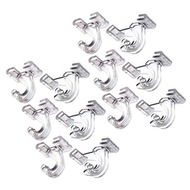 Adams Ceiling Hooks, 1 1/4in, 5 - 10 Lb Capacity, Clear, 2 Hooks Per Pack, Set Of 12 Packs