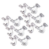 Adams Ceiling Hooks, 1 1/4in, 5 - 10 Lb Capacity, Clear, 2 Hooks Per Pack, Set Of 12 Packs
