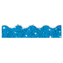 Load image into Gallery viewer, TREND Terrific Trimmer Borders, 2 1/4in x 39in, Super Sparkle Blue, Pre-K - Grade 12, Pack Of 10