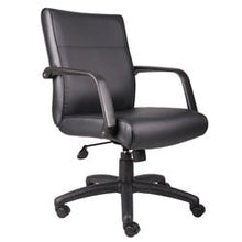 Load image into Gallery viewer, Boss Office Products Ergonomic Bonded Leather Executive Mid-Back Chair, Black