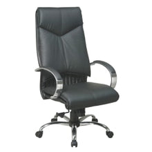 Load image into Gallery viewer, Office Star Deluxe Bonded Leather High-Back Chair, Black/Chrome