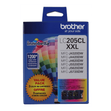 Load image into Gallery viewer, Brother LC205 Cyan; Magenta; Yellow Extra-High-Yield Ink Cartridges, Pack Of 3, LC2053PKS