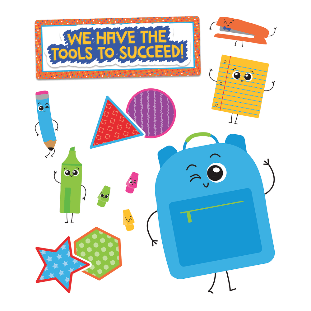 Carson-Dellosa School Tools We Have the Tools to Succeed! Bulletin Board Set, Multicolor, Grades Pre-K - 2