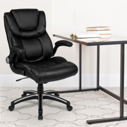 Flash Furniture LeatherSoft Faux Leather High-Back Executive Office Chair, Black