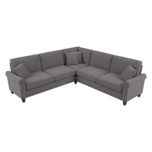Load image into Gallery viewer, Bush Furniture Hudson 99inW L-Shaped Sectional Couch, French Gray Herringbone, Standard Delivery