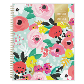 2023-2024 Day Designer Weekly/Monthly Planner, 8-1/2in x 11in, Secret Garden Mint Frosted, July 2023 To June 2024, 137896-A24