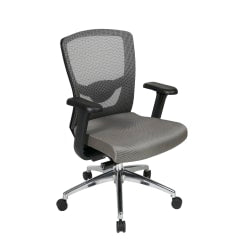 Office Star Pro-Line II Ergonomic ProGrid Mesh-Back Chair, Gray