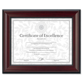 DAX Rosewood Document Frame - 8.50in x 11in Frame Size - Desktop - Vertical, Horizontal - Hanger - 1 Each - Rosewood