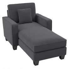 Load image into Gallery viewer, Bush Furniture Stockton Chaise Lounge With Arms, Dark Gray, Standard Delivery