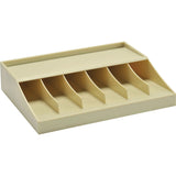 MMF Bill Strap Tray Rack - 6 Compartment(s) - 2.3in Height x 10.6in Width x 8.3in Depth - Counter, Shelf, Desktop - Putty - ABS Plastic - 1 / Each