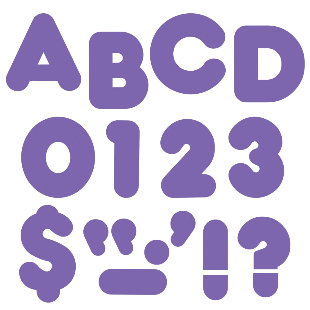 TREND Ready Letters, Casual Uppercase, 4in, Purple, Pack Of 72