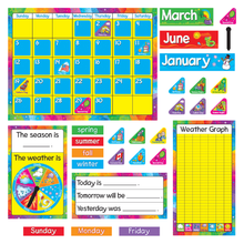 Load image into Gallery viewer, TREND Year Around Calendar Bulletin Board Set, Multicolor