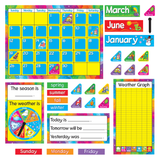 TREND Year Around Calendar Bulletin Board Set, Multicolor