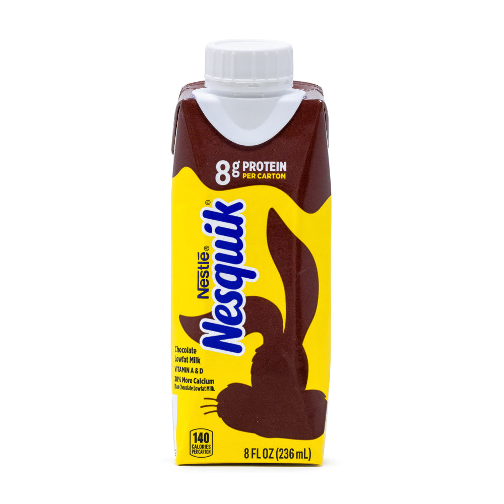 Nesquik Chocolate Lowfat Milk, 8 Oz, Pack Of 15 Bottles