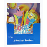 Inkology 2-Pocket Portfolios, Nickelodeons SpongeBob SquarePants, 9-1/2in x 11-3/4in, Assorted Designs, Pack Of 24 Folders