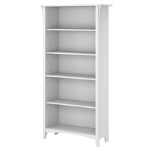 Load image into Gallery viewer, Bush Furniture Salinas 63inH 5-Shelf Bookcase, Shiplap Gray/Pure White, Standard Delivery