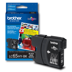 Brother LC65 Black High-Yield Ink Cartridge, LC65HY-BK