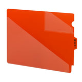 Smead Durable Poly End-Tab Out Guides, Center Position Tab, Letter Size, Red, Pack Of 50
