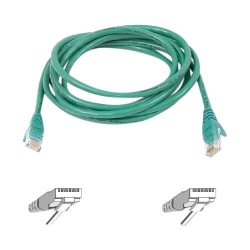 Belkin 3ft Cat6 Snagless Patch Cable Green - 3 ft Category 6 Network Cable for Network Device, VoIP Device - First End: 1 x RJ-45 Network - Male - Second End: 1 x RJ-45 Network - Male - Patch Cable - Gold Plated Connector - Gold Plated Contact