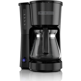 Black & Decker 5-Cup Coffeemaker, Black - 5 Cup(s) - Multi-serve - Black - Glass Body