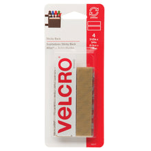 Load image into Gallery viewer, VELCRO Brand Sticky Back Tape, 3/4in x 4in, White, 4 Strips Per Pack, Set Of 6 Packs