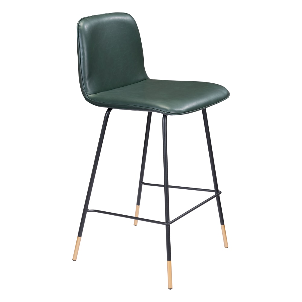 Zuo Modern Var Counter Chair, Green/Black/Gold