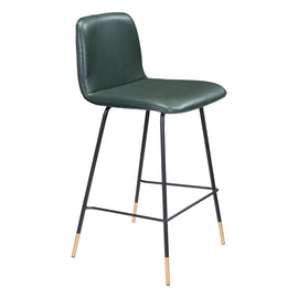 Zuo Modern Var Counter Chair, Green/Black/Gold