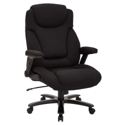 Office Star Pro-Line II Fabric High-Back Big And Tall Chair With Arms, Black