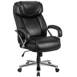 Flash Furniture Hercules LeatherSoft Faux Leather High-Back Big & Tall Ergonomic Office Chair, Black/Gray