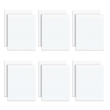 TOPS Second Nature 100% Recycled Glue-Top Writing Pads, 8 1/2in x 11in, Wide Ruled, 50 Sheets, White, Pack Of 12 Pads