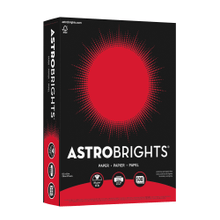 Load image into Gallery viewer, Astrobrights Color Multi-Use Printer &amp; Copy Paper, 1 Ream, Re-Entry Red, Letter (8.5in x 11in), 500 Sheets Per Ream, 24 Lb, 94 Brightness