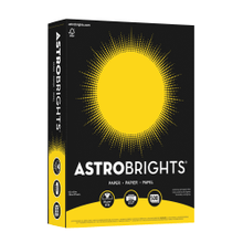 Load image into Gallery viewer, Astrobrights Color Multi-Use Printer &amp; Copy Paper, 1 Ream, Solar Yellow, Letter (8.5in x 11in), 500 Sheets Per Ream, 24 Lb, 94 Brightness