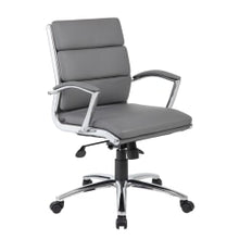 Load image into Gallery viewer, Boss Office Products CaressoftPlus Mid-Back Chair, Gray/Black