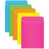 Top Notch Teacher Products Neon Pockets, 5 1/2in x 3 1/2in, Flap Closure, Assorted Colors, Pack Of 35, Case Of 5
