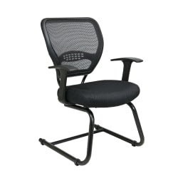 Office Star Space Seating 529 Series Deluxe Ergonomic Mesh Mid-Back Chair, Black