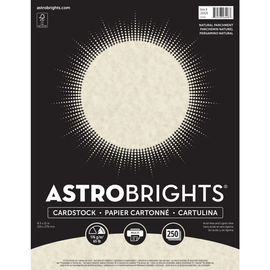 Astrobrights Color Cardstock, 8.5in x 11in, FSC Certified, 65 lb., Natural, Pack Of 250