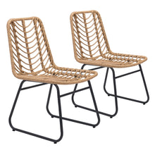 Load image into Gallery viewer, Zuo Modern Laporte Dining Chairs, Natural/Black, Set Of 2 Chairs