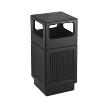 Load image into Gallery viewer, Safco Canmeleon 38-gallon Waste Receptable - 38 gal Capacity - Rectangular - 39.3in Height x 18.3in Width x 18.3in Depth - High-density Polyethylene (HDPE), Stainless Steel, Plastic - Black - 1 Each