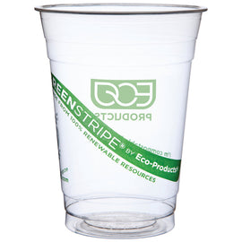 Eco-Products GreenStripe Plastic Cold Cups, 16 Oz, Sleeve Of 50