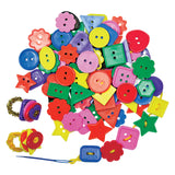 Roylco Super Value Bright Buttons, 1in, Assorted Colors, 2 Lb