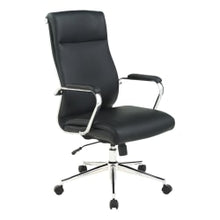 Load image into Gallery viewer, Office Star Dillon Ergonomic Antimicrobial Fabric High-Back Managers Office Chair, Black