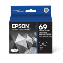 Load image into Gallery viewer, Epson 69 DuraBrite Black Ink Cartridges, Pack Of 2, T069120-D2