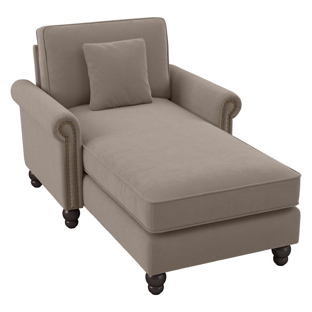 Bush Furniture Coventry Chaise Lounge With Arms, Tan, Standard Delivery